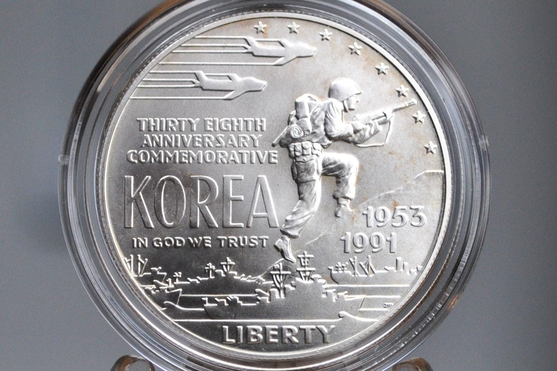 米国造幣局 朝鮮戦争銀貨 1ドル 1991年 - クリストファー・コロンブス