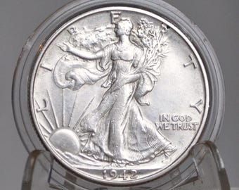 1942-D Walking Liberty Silver Half Dollar - Choose by Grade / Condition - Denver Mint - 1942D, 1942 D Half Dollar