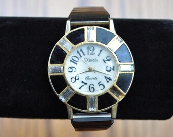 Vintage Xanadu Crystal Bezel Watch: Mother of Pearl Dial  display picture 3