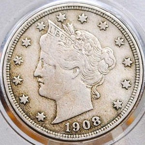 1908 Liberty Head Nickel - V Nickel - Wählen Sie nach Grad / Zustand - Liberty Nickel - 1908 V Nickel - 1908 Nickel
