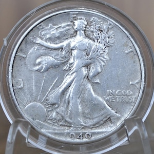 1940-S Walking Liberty Silver Half Dollar - Choose by Grade / Condition - Philadelphia Mint - 1940 S, 1940 P Liberty Walking