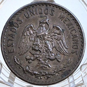 1939年メキシコ2センタボ - AU（ほぼ未使用）状態 - メキシコシティ造幣局 - メキシコ共和国コイン -