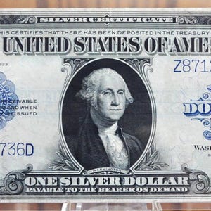 Certificato d'argento del 1923 Horseblanket Note 1 Dollar Bill - Scegli in base al grado - Sigillo blu - Certificato d'argento del 1923 da un dollaro - Fr.238 - Woods / Bianco