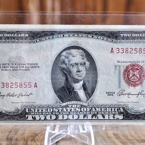 Banconota da 2 dollari Red Seal del 1953 - Scegli in base al grado - Banconota da due dollari degli Stati Uniti del 1953 del 1953