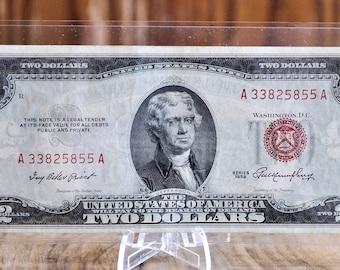 1953 Red Seal 2 Dollar Bill - Choose By Grade - 1953 Two Dollar United States Note 1953