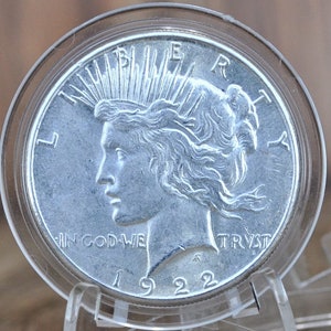 1922年 アメリカ ピースダラー（Peace Dollar）本物保障 1922 S US Peace Silver Dollar $1 - NGC Brilliant