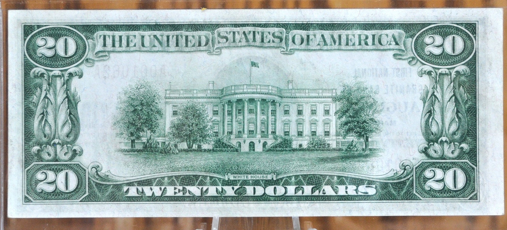 1929 年 20 ドル国立銀行券 Fr1802-1、S-2121 - 選択未流通 - タイプ 1