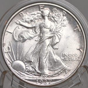 1937 Walking Liberty Silver Half Dollar - Choose by Grade - Philadelphia Mint - 1937-P Half Dollar 1937 P Half