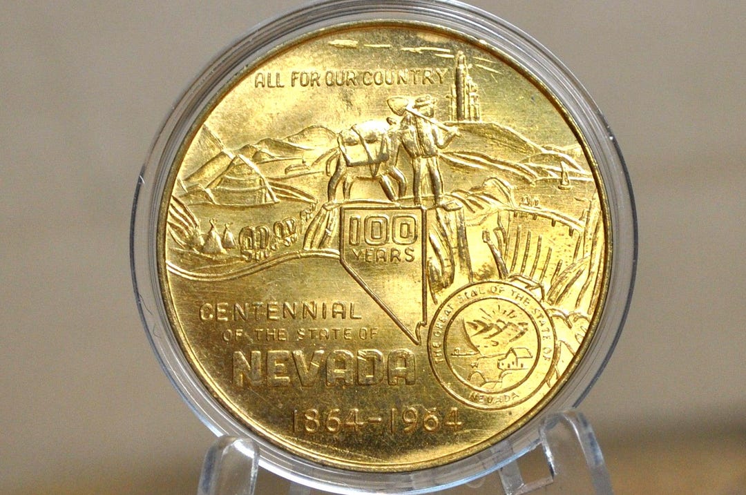 1864-1964 Nevada Centennial Commemorative Medallion - 100th