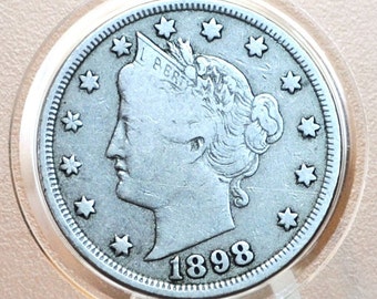 1883年 リバティヘッド V ニッケル - セントなし - グレード/状態から