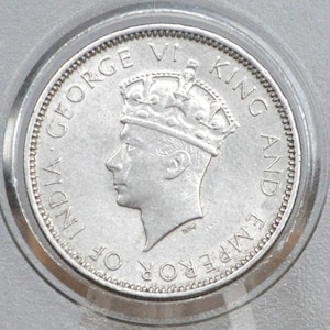 1937 Hong Kong Ten Cents - UNC Grade / Condition - Queen Elizabeth II - 10 Centimes Hong Kong -