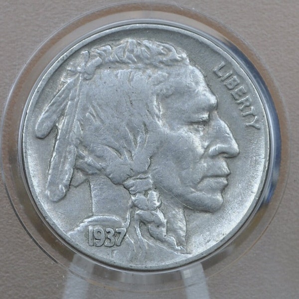 1937 Buffalo Nickel - Chose by Grade VF-BU (Very Fine to Uncirculated) Grades; - Philadelphia Mint - Indian Head Nickel 1937 P Nickel