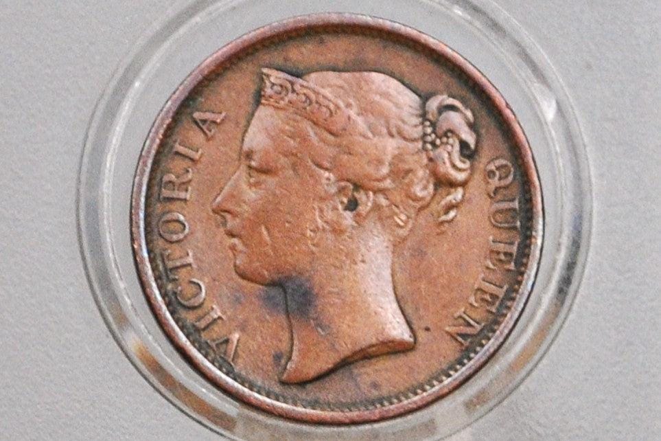 1845年 イギリス海峡植民地 1/2セント - 状態良好 - 東インド会社 1/2