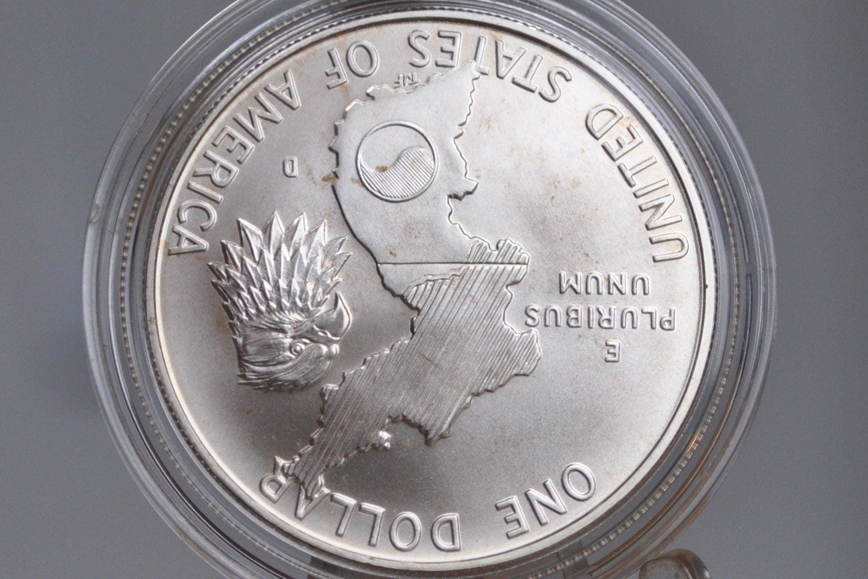 米国造幣局 朝鮮戦争銀貨 1ドル 1991年 - クリストファー・コロンブス