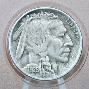 1925 Buffalo Nickel - Choose by Grade - Vintage US Coin - Buffalo Nickels - 1925 US 1925 Indian Head Nickel 1925