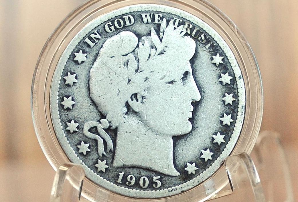 ゆ*ず様 1905年バーバー半ドル3枚セット アメリカ銀貨 1905 Barber Silver Half Dollars, P,O,S Mints - Choose by Mint