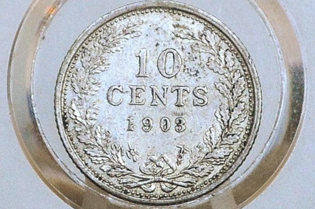 1903年 オランダ 10セント銀貨 - AUグレード/状態 - ウィルヘルミナ1世