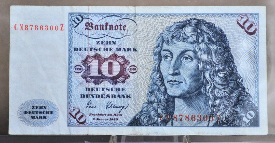 1980 Germany 10 Deutsche Mark Banknote - Deutsche Bundesbank ...