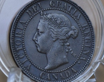 1901 Canadian Cent - VF-XF (Very to Extremely Fine) Condition - Queen Victoria - One Cent Canada 1901 Large Cent - 1901 One Cent