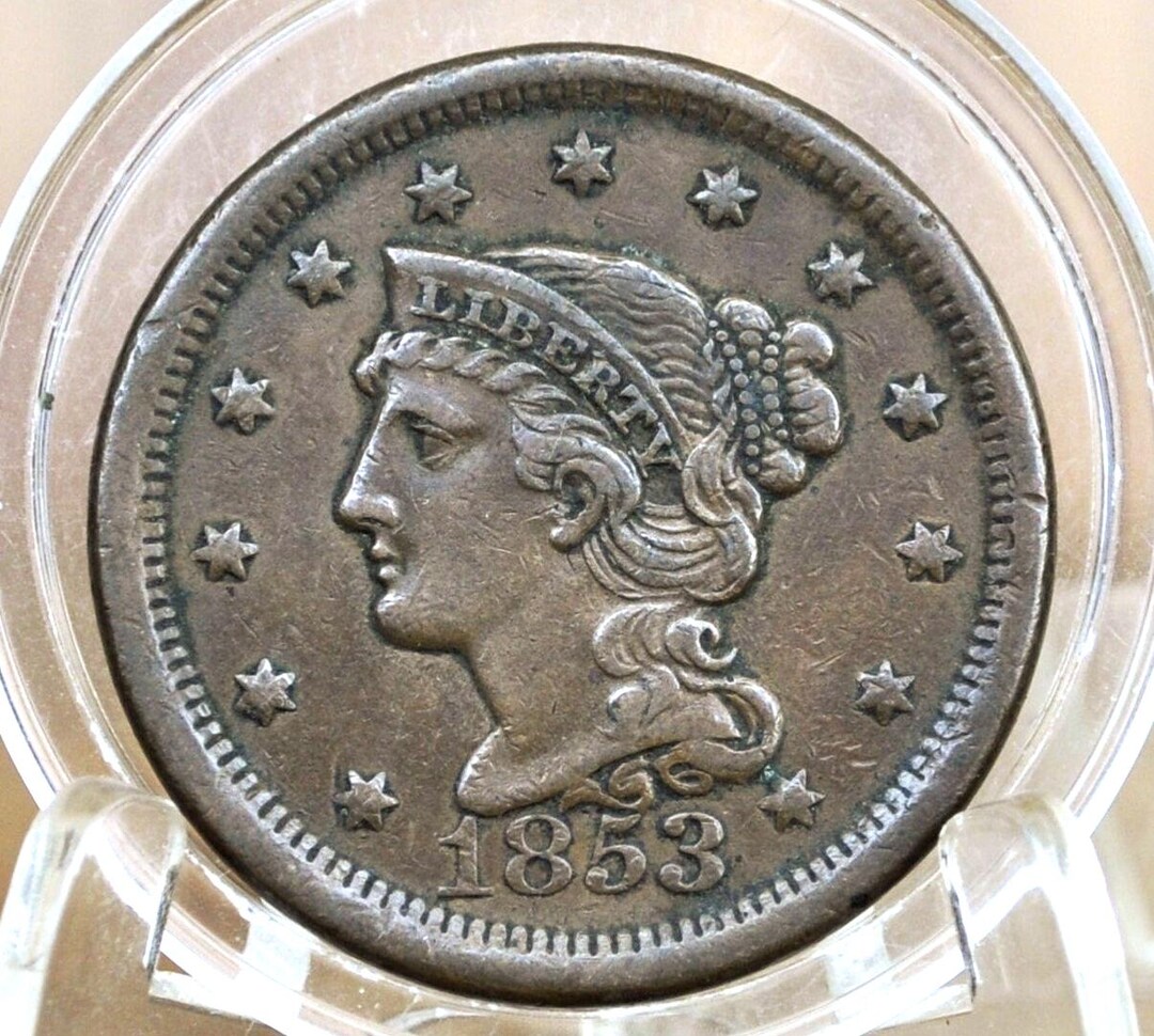 1853 Braided Hair Large Cent - Choose by Coin / Grade! - 1853 Coronet ...