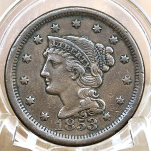 1853 Braided Hair Large Cent - Choose by Coin / Grade! - 1853 Coronet Cent 1853 US Large Cent Braided Hair 1839 to 1857