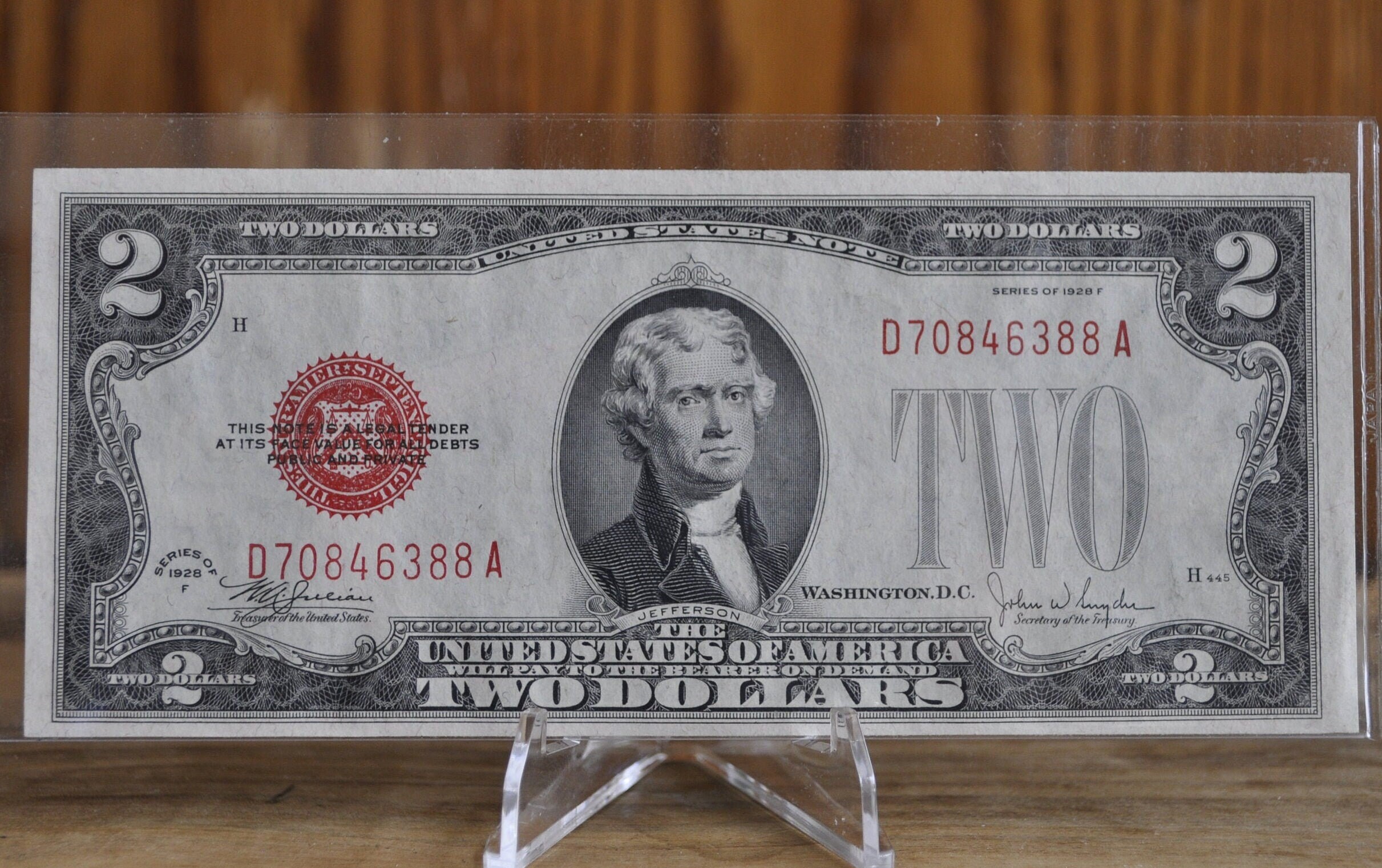 1928 2 shop dollar bill