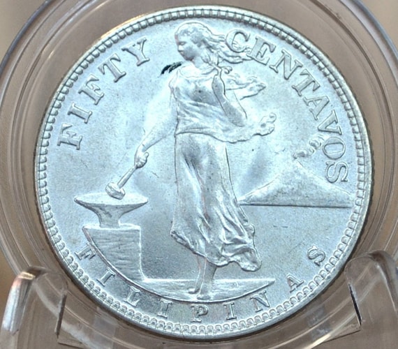 1945年、1944年 コインブレスレット Dマーク 10センタボ フィリピン