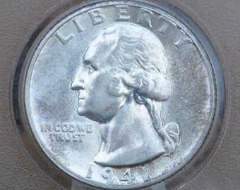 1941-S Washington Silver Quarter - Choose by Grade / Condition - San Francisco Mint - Washington Quarter 1941 S Quarter