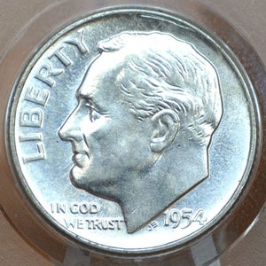 1954 Pds Roosevelt Silver Dimes - Choose Mint And Grade - Roosevelt Dime 1954 P, 1954 D Dime, 1954 S Dime - Circulated & Uncirculated Dimes