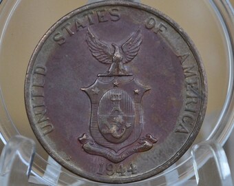 1944年 10センタボ・フィリピナス、750銀貨、フィリピンの通貨、旧世界