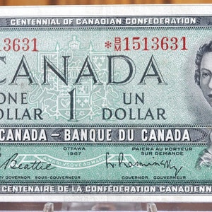 1967 Canadian 1 Dollar Präfix * B / M, Wahl AU, Seltener 1967 Ersatz Kanada Stern Note - 1967 1 Dollar Note Kanada 1967