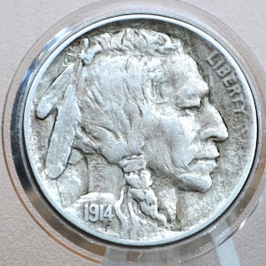1914 Buffalo Nickel - Choose by Grade - Philadelphia Mint - 1914 P Nickel Indian Head Nickel 1914 Better Date