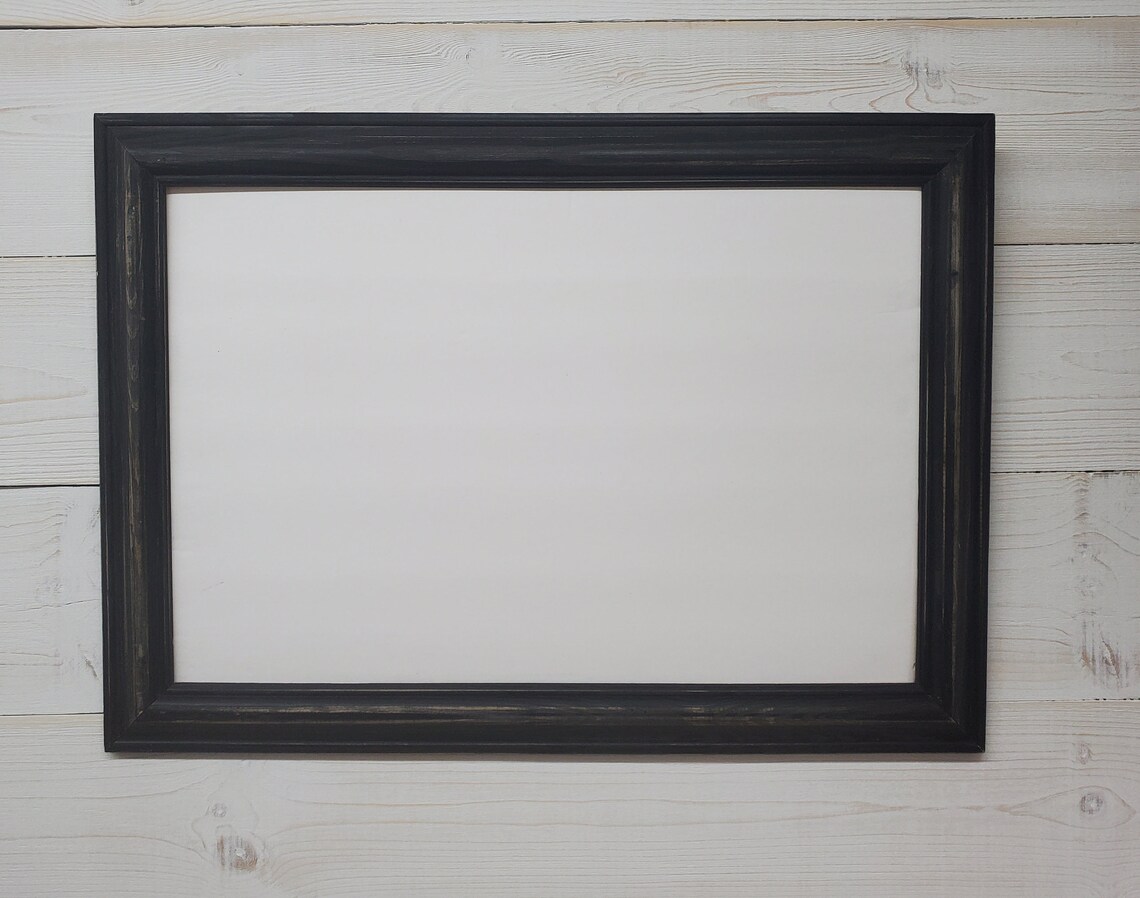 Distressed country black picture frame 12x18 Farmhouse Etsy