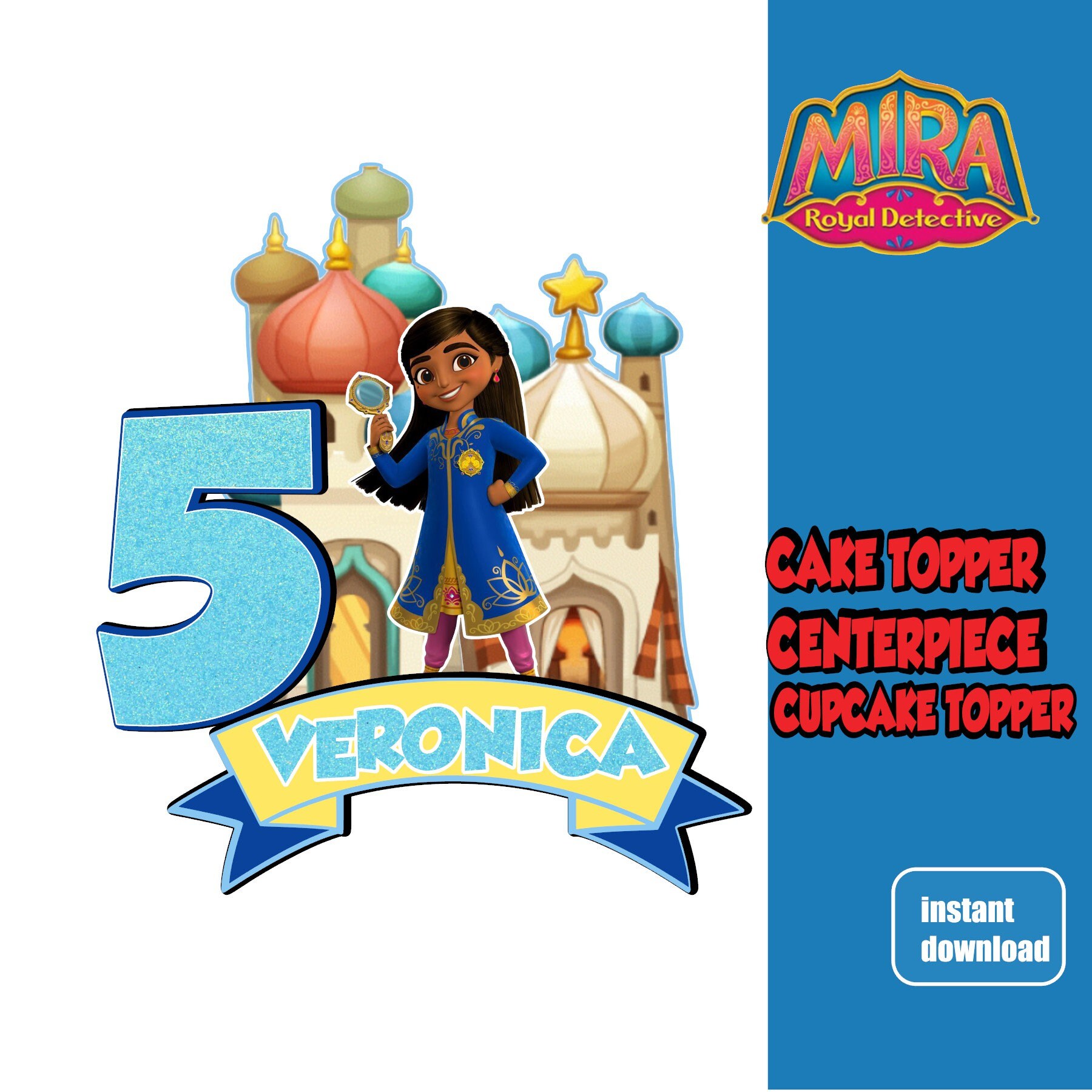 Mira Royal Detective Cake Topper Mira Royal Detective Party Etsy UK