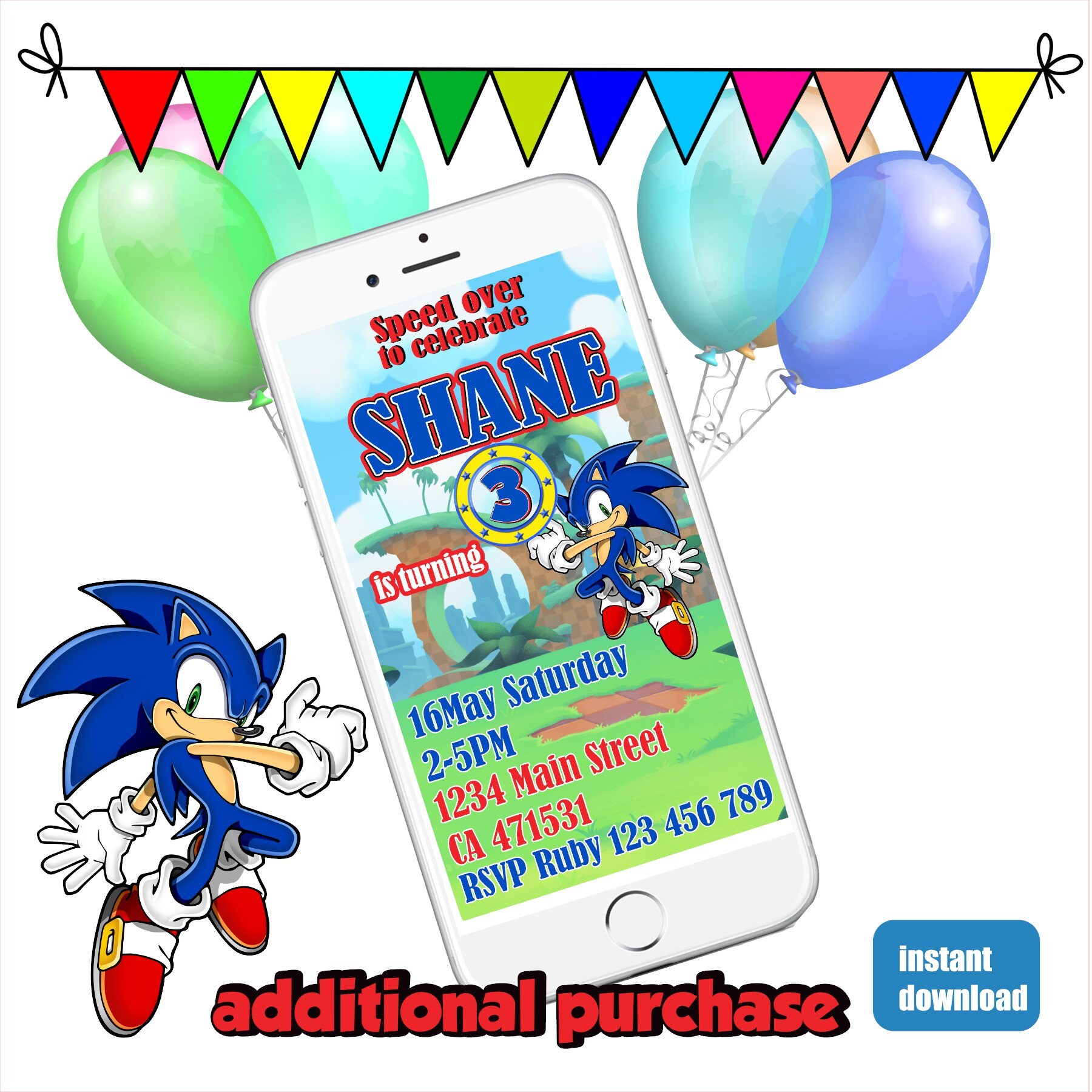 Sonic Cupcake Topper Sonic Topper Sonic Birthday Sonic | Etsy