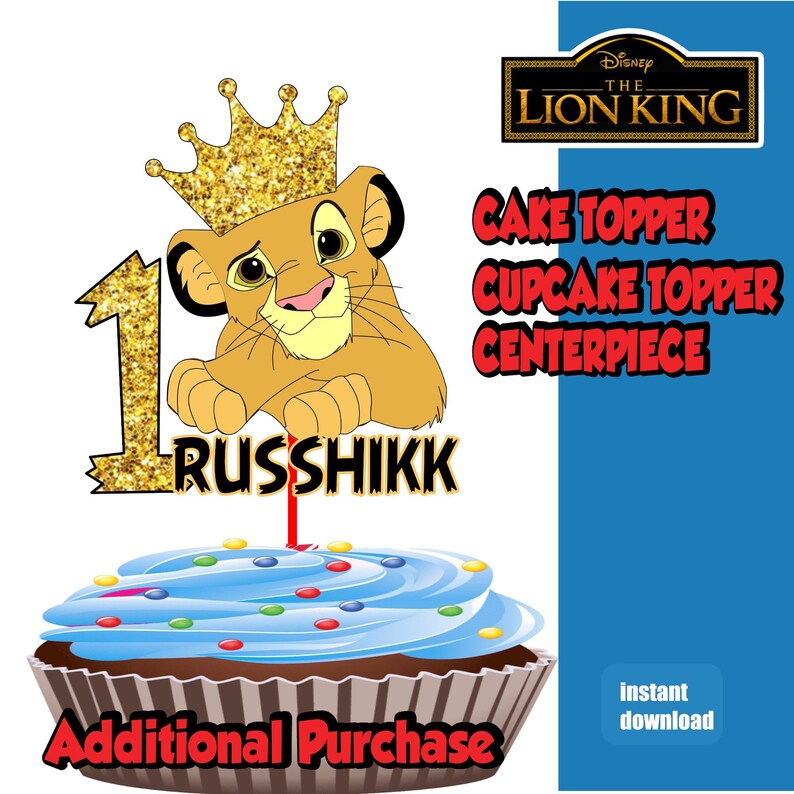 Lion King Birthday Cupcake Lion King Printable Lion King Cake Topper Lion King Cupcake Topper Lion King Centerpiece Lion King Birthday Picks Craft Supplies Tools Lifepharmafze Com