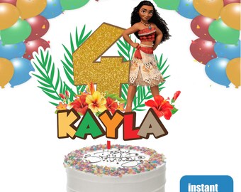Moana Cake Topper Moana Cake Topper Printable Moana Etsy Moana Cake Topper Moana Cake Topper Printable Moana Etsy