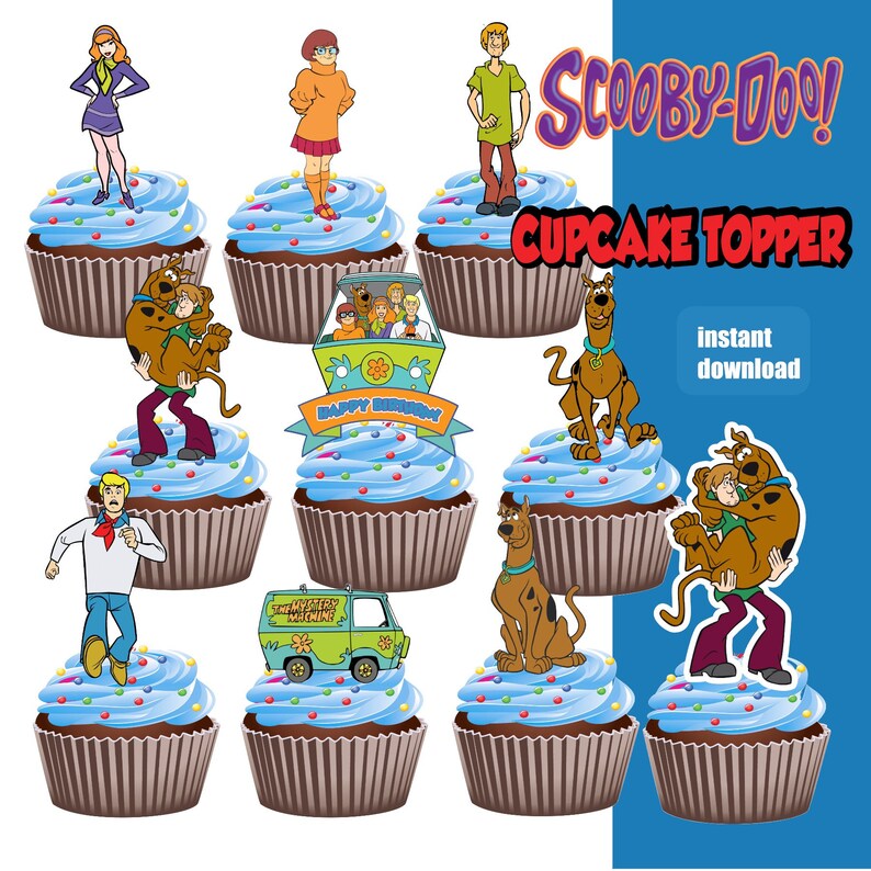 Scooby Doo Cupcake Topper Scooby Doo Centerpiece Scooby Doo | Etsy