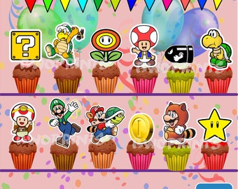 Mario Bros Cupcake Etsy Mario Bros Cupcake Etsy