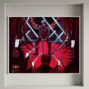 BTS suga shadow fanart prints | Kpop fanart of BTS min yoongi, Christmas gift, Unframed print, 6x4, 10x8, 19x13