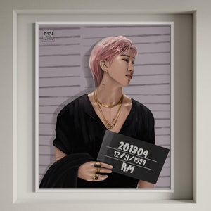 Bts RM Butter fan art, Bts RM fan art, Bts RM digital art, Bts wall art, kpop wall art, Christmas gift, 4x6, 8x10, Unframed print