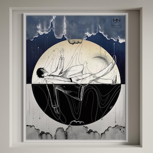 BTS RM mono fanart print | RM art print | Bts room decor, Christmas gift, 4x6, 8x10, Unframed print