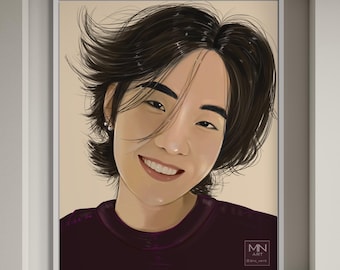 BTS Suga fanart, Bts Suga Art, Bts fanart, Suga fanart, Suga digital art, Bts gift, Bts army gift