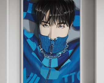 Jhope fan art, Bts Jhope art print, Bts art print, army gift, Jhope fan art