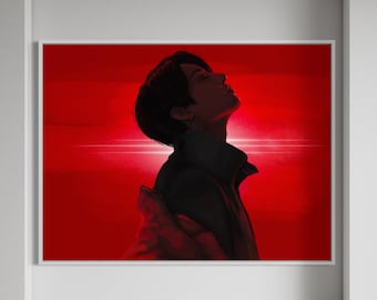 BTS Hot Jungkook Fanart | Kpop art of JK print | Army gift,