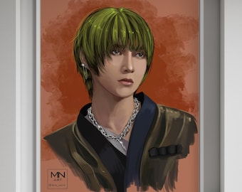 Yeosang fanart print, Ateez fanart prints, digital art gift, yeosang art