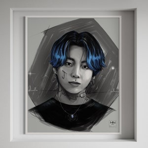 BTS Jungkook art, Bts JK fanart, Bts JK prints, Army gift