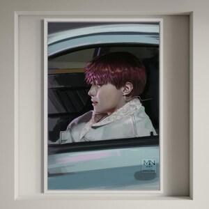 BTS J-Hope Art Print | Kpop BTS Jhope Fanart Print | BTS digital art print | Bts framed option,