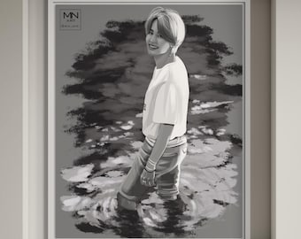 BTS Jimin fanart, Bts Jimin Art print, Bts army gift, Jimin fanart, Bts army gift
