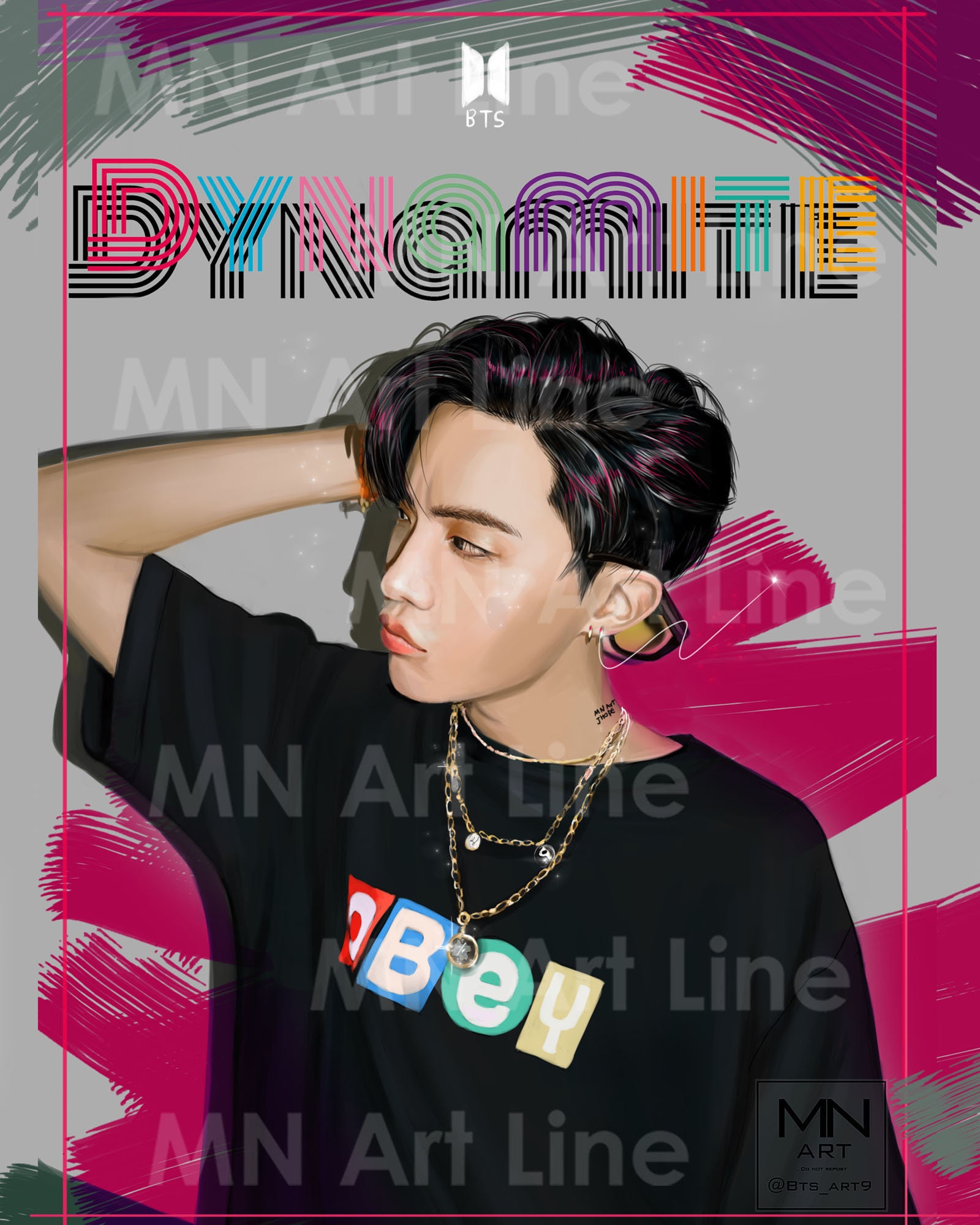 BTS J-hope Dynamite Art Print BTS Jhope Fanart BTS Gift 